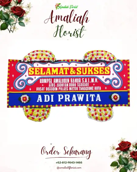 Papan Bunga Ucapan Selamat Morodemak